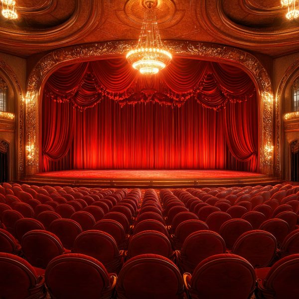 IMAGE_TYPE: Side view | GENRE: Realistic photography | EMOTION: Timeless and luxurious | SCENE: A side perspective of a luxury award ceremony with elegant draperies, props, and a grand stage, bathed in soft lighting and vibrant colors | LOCATION_TYPE: Event venue | CAMERA_MODEL: Canon EOS 5D Mark IV | CAMERA_LENS: Standard lens | SPECIAL_EFFECTS: Elegant lighting, soft shadows, dramatic draperies | TAGS: Side view, luxury, award ceremony, stage, draperies, 8K --chaos 40 --ar 16:9 --quality 2 --style raw --stylize 400 --v 6.1 Job ID: b4c8e3ff-782e-4aba-a0b7-7080e1429c39