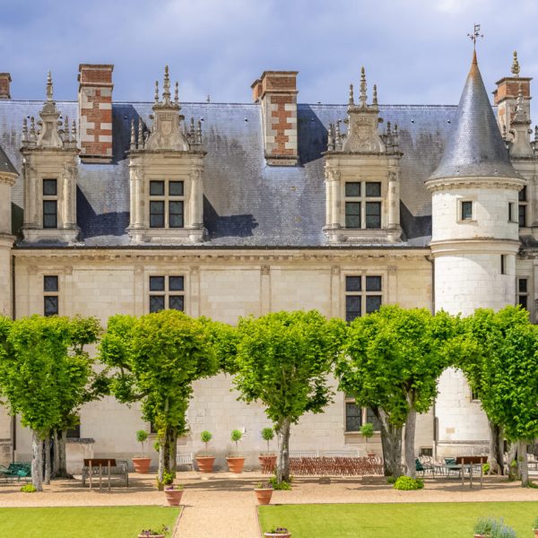 Amboise castle in France, beautiful French heritage, panorama in spring